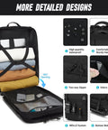 Built Tough Tactical Backpack For Men 46L Water Resistant Military Pack With MOLLE System open with detailed features shown