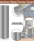 Straight Up Heavy Duty 2 Pack Stainless Steel Corner Guards For Vinyl Siding And Exterior Walls 3 3/8 Inch 89 degree angle design