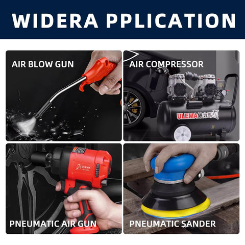 All In One 2 Way Air Hose Splitter Kit used with air blow gun, air compressor, pneumatic air gun, and pneumatic sander