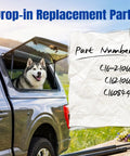 Heavy Duty 15 Inch 30 Pound Gas Struts And Spring Lift Supports No Sweat Drop In Swap For Truck Caps Camper Shells Window Leers Canopy Toolboxes And Lockers Pair with dog in truck cap.