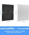 Two Pack 116130 Replacement Filter H For Winix 5500-2 Air Purifier, True HEPA Filter And Activated Carbon Filter Combo Pack