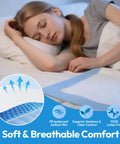 Extra Large Disposable Bed Pads 60 Pack 40 By 40 Inches Rock Solid Leakproof Incontinence Underpads on a bed with a sleeping person.