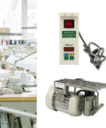 600W Brushless Servo Motor For Industrial Sewing Machines With AC 110V, Split Motor And Controller shown in a sewing workshop