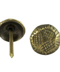 Top Shelf Antique Brass Upholstery Tacks, 7/16 inch hammered furniture nails with textured heads for DIY couch repair.