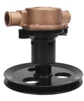 Heavy Duty Brass Sea Pump Impeller Kit Replaces G20 And G21 Engines With 1 Inch Inlets Plus V Belt Pulley For PCM 302 And 351 Marine Motors To Keep Your Ride Cool Under Pressure Without Breaking The Bank Today, brass pump close-up