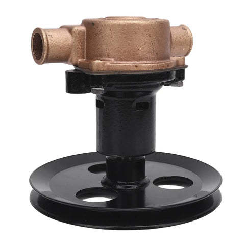 Heavy Duty Brass Sea Pump Impeller Kit Replaces G20 And G21 Engines With 1 Inch Inlets Plus V Belt Pulley For PCM 302 And 351 Marine Motors To Keep Your Ride Cool Under Pressure Without Breaking The Bank Today, brass pump close-up