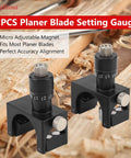 Magnetic Jointer Planer Knife Setting Jig Set, Micro Adjustable Knife Alignment Tool For Planer Blades, Fits Most Blades