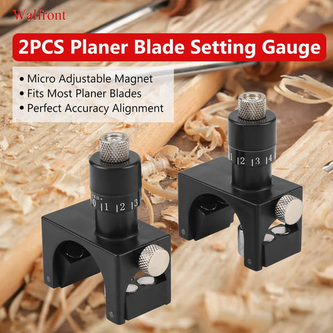 Magnetic Jointer Planer Knife Setting Jig Set, Micro Adjustable Knife Alignment Tool For Planer Blades, Fits Most Blades