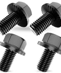 Beefed Up Torque Converter Bolt Kit For GM Transmissions Compatible With 4L60E 4L65E 4L70E 4L80E 700R4 200-4R 3L80 4T60E 4T65E M10 1.5x16 Flange Bolts Hardened For Chevy GM LS Vortec Auto Trans Parts, four black flange bolts