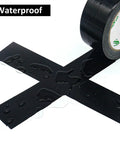 Five Roll Pack Black Duct Tape Rolls For DIY Projects, Heavy Duty 8.3 Mil Thick 1.88 Inch Wide By 35 Yards Each, waterproof demo