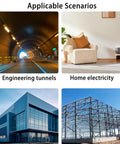 Image showcasing applicable scenarios for 320 Ft High Heat Silicone Cable With Raw Copper Core including tunnels and home electricity.