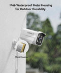 Outdoor view of Wireless Security Camera System with 10 Inch LCD Monitor, 2 Outdoor 3MP Bullet Cameras, Metal Shell in rain
