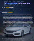 Compatible information image for Straight Up Solid Drop-In AC Compressor With Clutch For Honda Civic 2006-2011 1.8L.