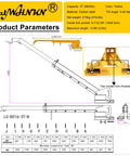 Built Like A Tank Forklift Telescopic Boom 3 Ton 12.8 Ft Extension Rack detailed diagram showing dimensions and specifications.