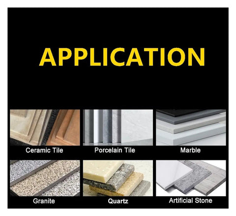 Rock Hard Diamond Tile Hole Saw Set 10Pcs Multi-Size Bits For Porcelain Marble Granite And Brick Dry Or Wet Drilling Quick Change Adapter application for ceramic, porcelain, marble, granite, quartz, artificial stone