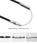 Close-up of Seven Eighths Inch Thumb Throttle Cable for 22mm Handlebar, 46.5 inch long with metal section, suitable for ATV quad, go-kart pit bike.