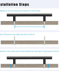 Installation steps for Black Cabinet Pulls 2-1/2 Inch Center-To-Center, 4 Inch Total Length, 12mm Diameter, 10 Pack Modern Cupboard Handles