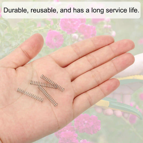 DIY Ready Handy Compression Spring Set 0.4mm Wire Diameter 4mm Outer Diameter 25mm Length 10 Pack 304 Stainless Steel Small Extension Springs in hand