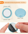 16 Pack Heavy Duty Furniture Sliders Featuring Self Adhesive Round Gliders showing 22mm diameter circular pads with removable backing.