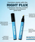 Solder Flux Pen 10 Ml No Clean Liquid Flux For Electronics Rosin Flux, blue pen with features and branding details