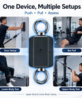 500 Kg Isometric Strength Tester With Gym Grade Wireless Data Tracking, push and pull setups for door, bar, lower-body and upper-body testing