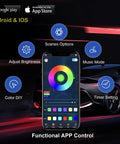 Phone app interface for Underbody LED Lights Kit For Cars And Trucks, 6 RGBIC Smart Strips With Dream Color Chasing control.