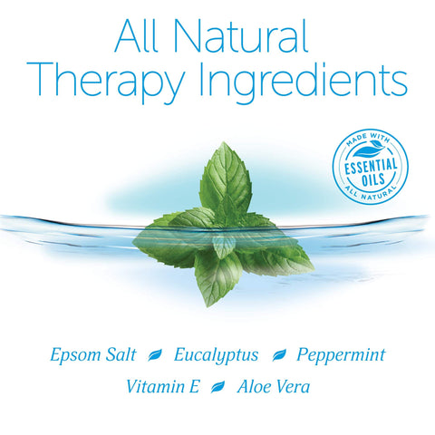 All Natural Therapy Ingredients with Epsom Salt, Eucalyptus, Peppermint, Vitamin E, Aloe Vera for Muscle Recovery Epsom Salt Soak.