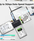 3 In 1 Universal Hard Drive Adapter For 2.5 And 3.5 Inch SATA IDE HDD SSD To USB 3.0 Reader, up to 5Gbps