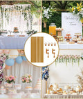 Badass Heavy Duty Over The Table Rod Stand For Balloons And Props With Secure Grip Clamps, metallic gold rods, adjustable size.