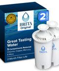 Standard Water Filter For Pitchers And Dispensers Includes Two Replacement Filters BPA Free Reduces Chlorine Taste And Odor Cuts Copper