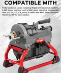 2 Inch Heavy Duty Spiral Cutter For Sectional Drain Machines Compatible With C-4 C-6 C-7 C-8 C-9 Cables Replaces T-209 63025 on blue and red drum machine.