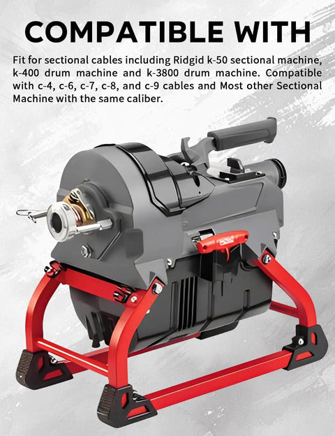 2 Inch Heavy Duty Spiral Cutter For Sectional Drain Machines Compatible With C-4 C-6 C-7 C-8 C-9 Cables Replaces T-209 63025 on blue and red drum machine.