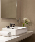 20 Inch Rectangular Ceramic Vessel Sink With Overflow For Above Counter Dope White Porcelain on modern bathroom counter