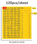 Kick Ass Circuit Breaker Labels Designed To Tame Your Electrical Panel With A Super Solid Grip That Keeps Yellow Markers Secure Indoors Or Outdoors For Hassle Free Home Repair Jobs, 129 pieces, vinyl sheet, bright yellow for easy identification.
