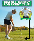 Game Changing Golf Stance And Alignment Training Aid For Left And Right Handed Players, Adjustable Stance Width, golfer using tool