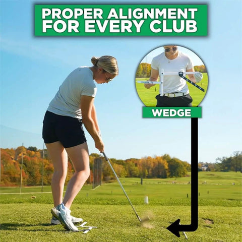 Game Changing Golf Stance And Alignment Training Aid For Left And Right Handed Players, Adjustable Stance Width, golfer using tool