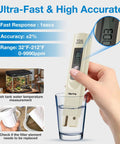 Using Digital TDS Water Quality Tester with Temperature Reading and Three Button Controls for aquarium water checking.