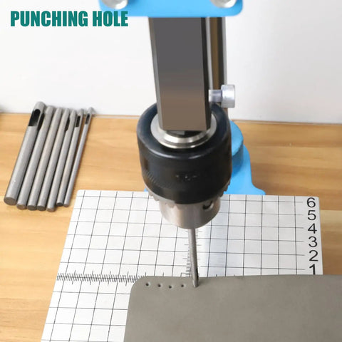 Leather Hole Puncher Hand Punching Machine Manual Press For DIY Leather Crafting, Punch Holes And Forming, Heavy Duty Stamping Tool