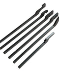 Rapid Tongs Bundle Set For DIY Blacksmithing, 6 Types Of Forging Tongs, 12 Pieces, Black Steel, Mild Steel Blanks