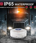 Top Shelf Led Roof Top Warning Light Amber And White 12V 24V Truck Strobe Beacon with strong magnetic mount in rain.