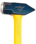 Sure Strike Blacksmith's Hammer 40 Oz Heavy Duty Sledge With Forged Steel Head Fiberglass Handle Yellow Non Slip Grip