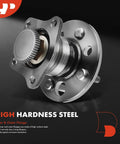 Beefed Up Rear Wheel Bearing And Hub Assembly With ABS Ring For Toyota Corolla 1993 To 2002 Geo Prizm 1993 To 1997 And Chevrolet Prizm 1998 To 2002 4 Lug 4 Wheel ABS Compatible in steel