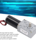 Straight Up Reliable DC24V Self Locking Gear Motor With Reversible Single Shaft And Heavy Duty Aluminum Housing Delivers Locked Stability At 80RPM for precision engineering.