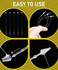 Easy to use 1000 Pcs Five Inch Clear Plastic Hang Tag Fasteners And Snap Lock Pins for attaching labels securely.