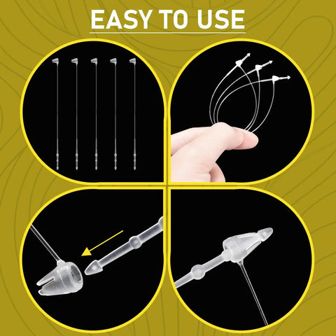 Easy to use 1000 Pcs Five Inch Clear Plastic Hang Tag Fasteners And Snap Lock Pins for attaching labels securely.