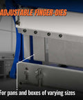 Adjustable finger-dies of Beast Of A Three In One Pan And Box Brake Slip Roll Shear And Bending Machine For Sheet Metal 20 Gauge Mild Steel
