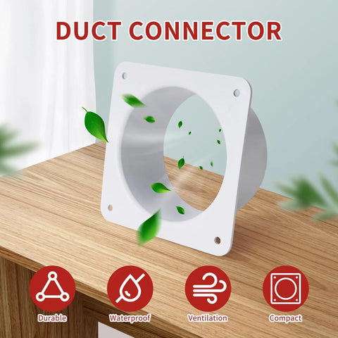 4 Inch Duct Connector With Adjustable Clamps Durable Plastic Vent Hose Connector for Heating And Cooling HVAC System And Dryer Vent