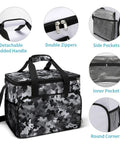 Picnic Backpack Cooler Bag With 30L Capacity Insulated Food And Drink Carrier Waterproof Leakproof Beach Tote in camouflage with features