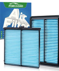 Cabin And Engine Air Filter Kit For Mazda 3 2019 2026 CX 30 2019 2026 CX 50 2023 2026 Not Hybrid, box with two blue filters