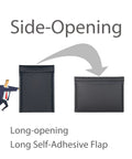 Pink Side-Loading Bubble Mailers 13 x 10 Inches Self-Seal Padded Envelopes matte coated open and side view with flap